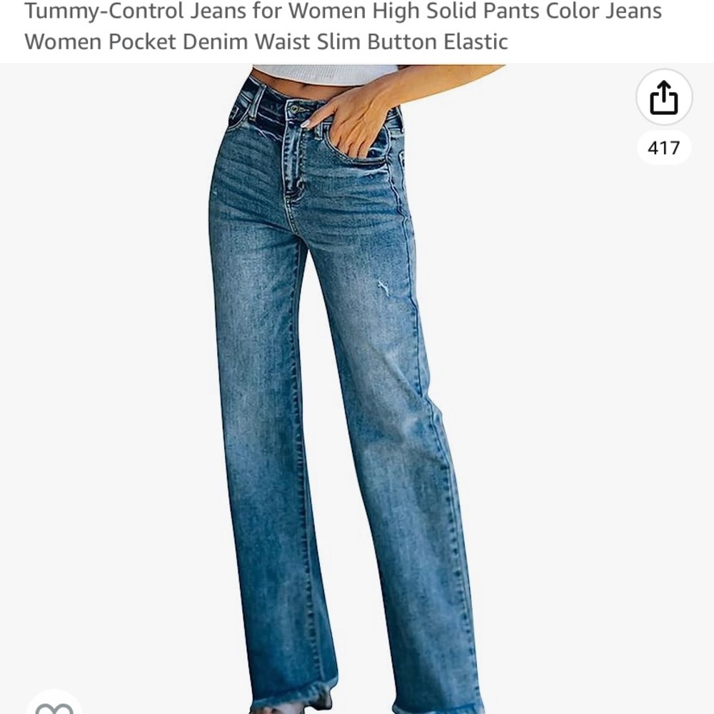 Cute wide leg jeans from Amazon, never worn, brand new with tags.